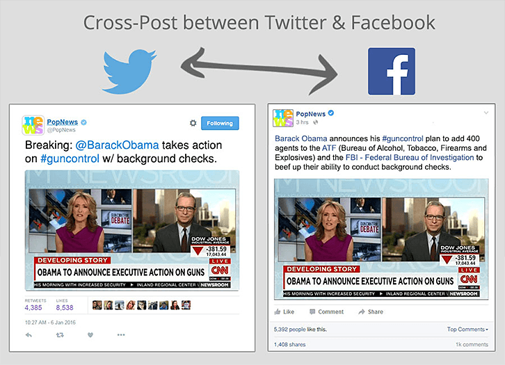 by including the right tags, handles and hashtags for twitter