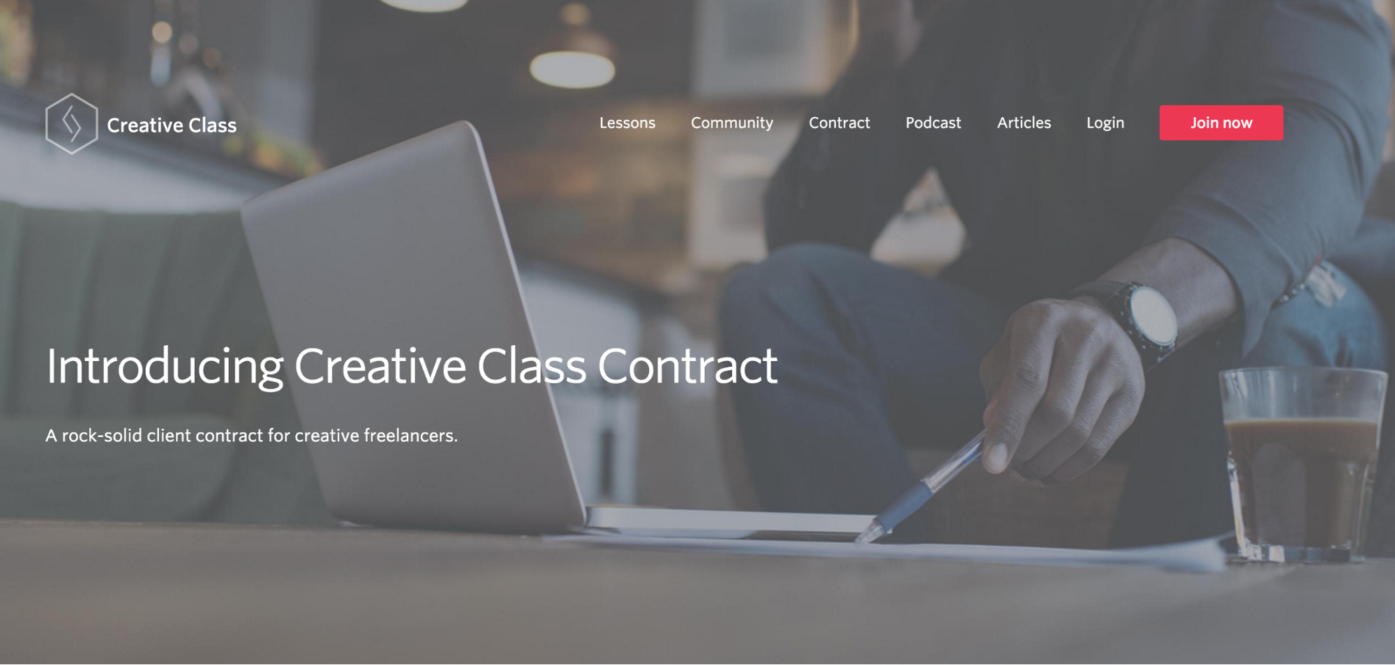 Creative Class contract course page