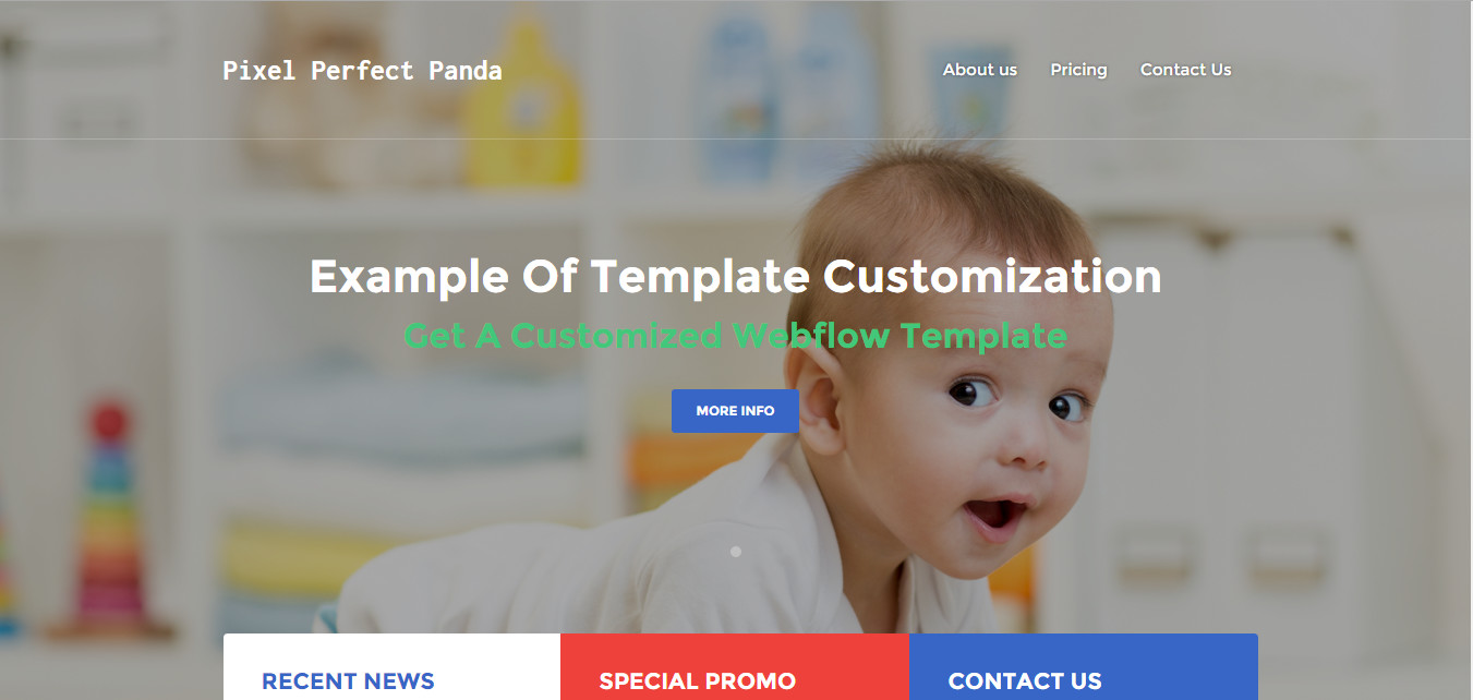 customized webflow template