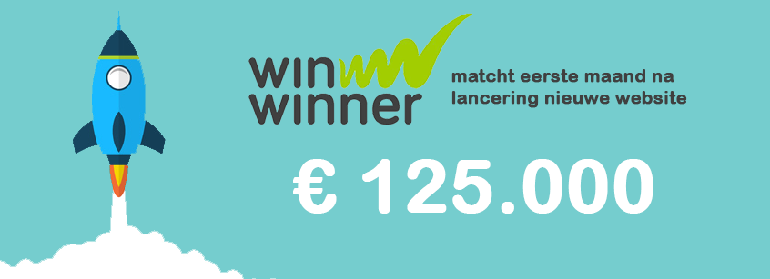 WinWinner matcht eerste maand na lancering nieuwe website 125 000 euro.