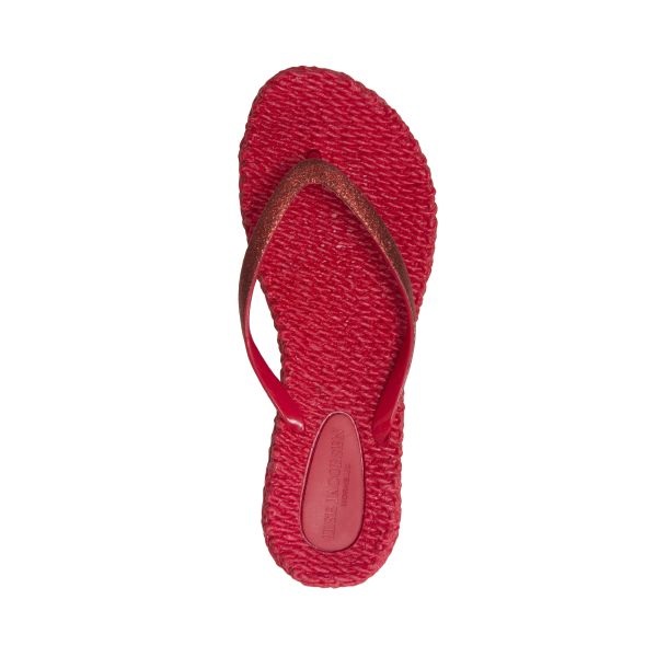 Cheerful slippers, deep red