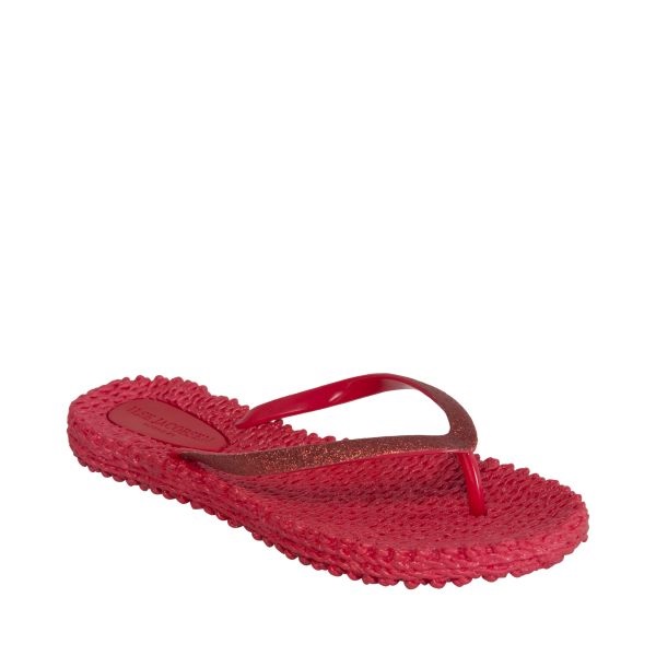 Cheerful slippers, deep red