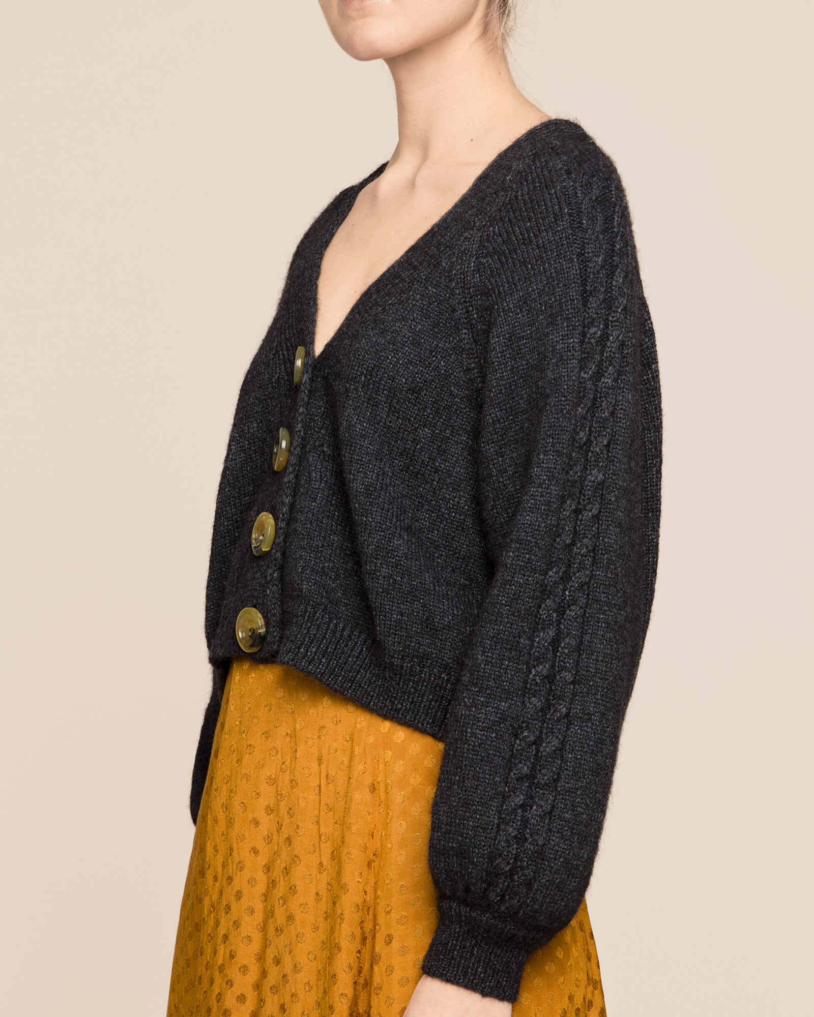 Soft Alpaca Bell Sleeve Cardigan