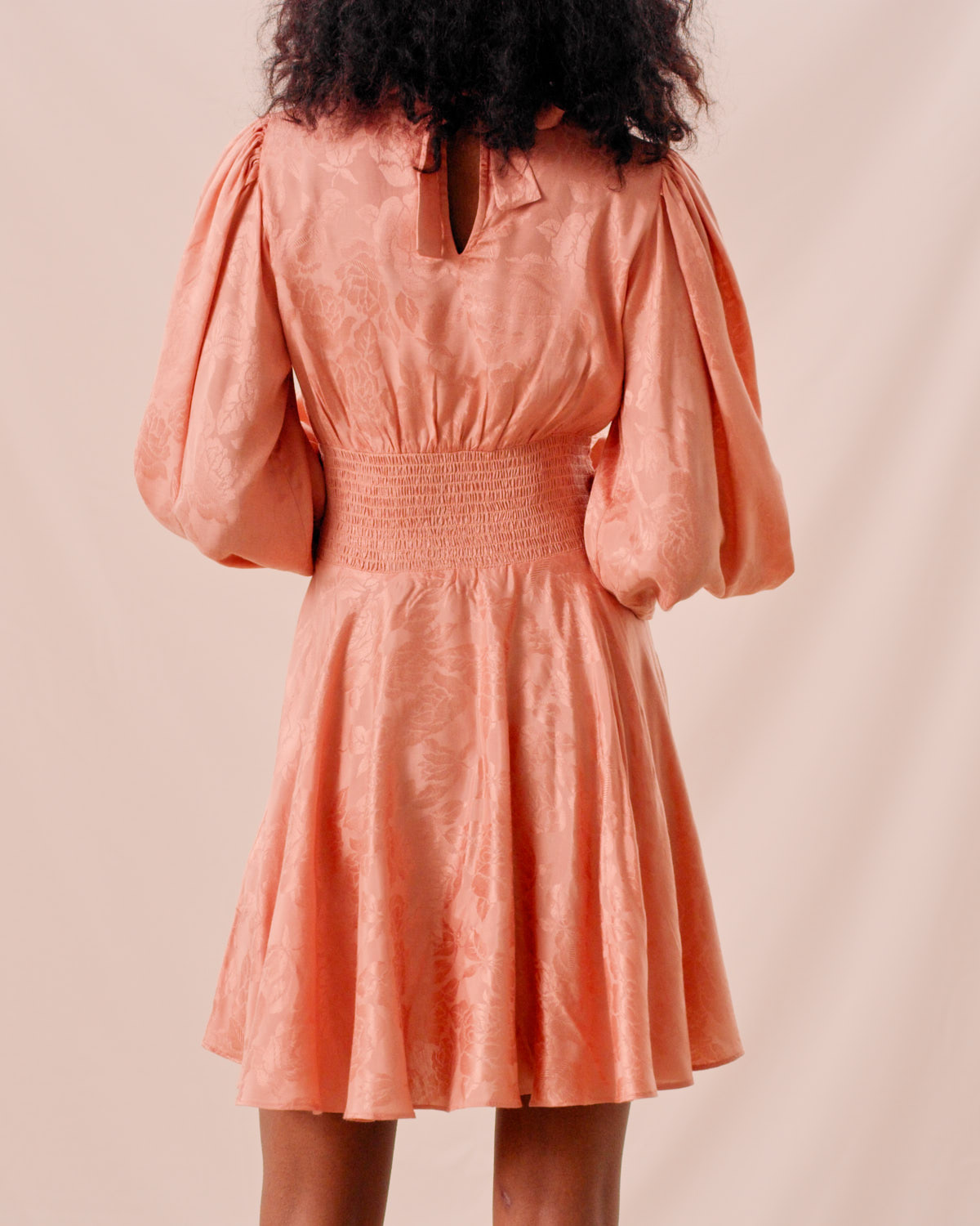 Jacquard gathers dress