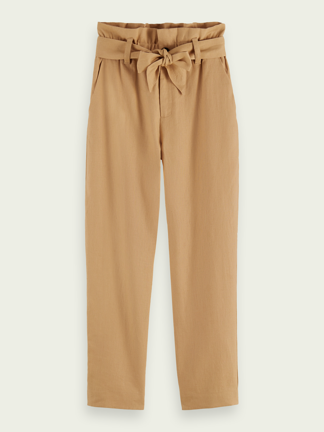 Paperbag linen trousers