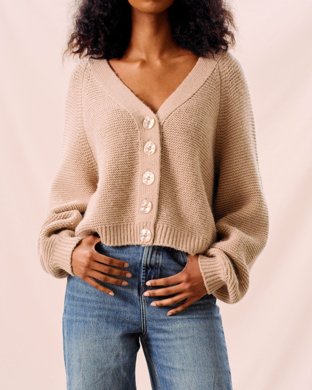 Cotton knit jacket