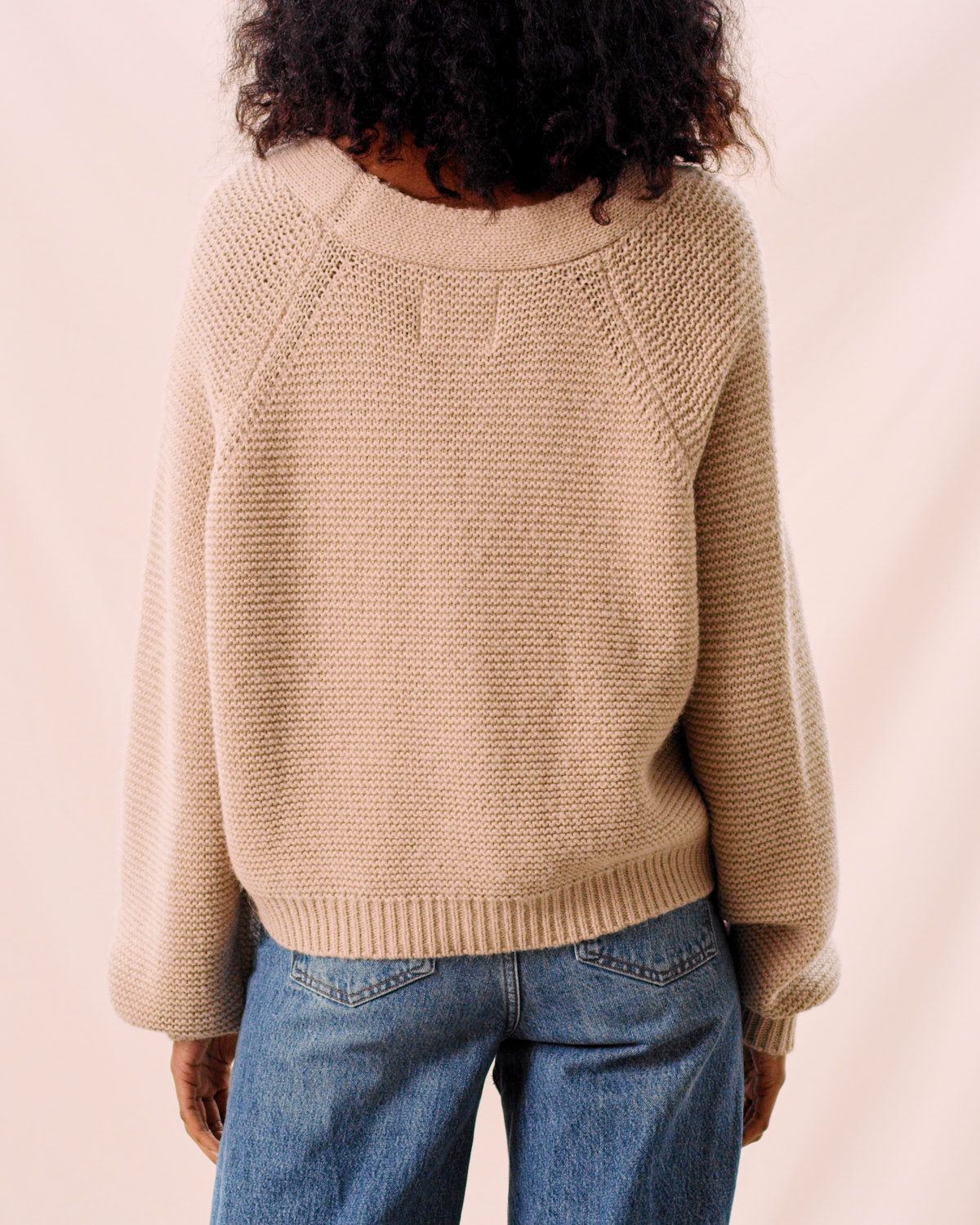 Cotton knit jacket