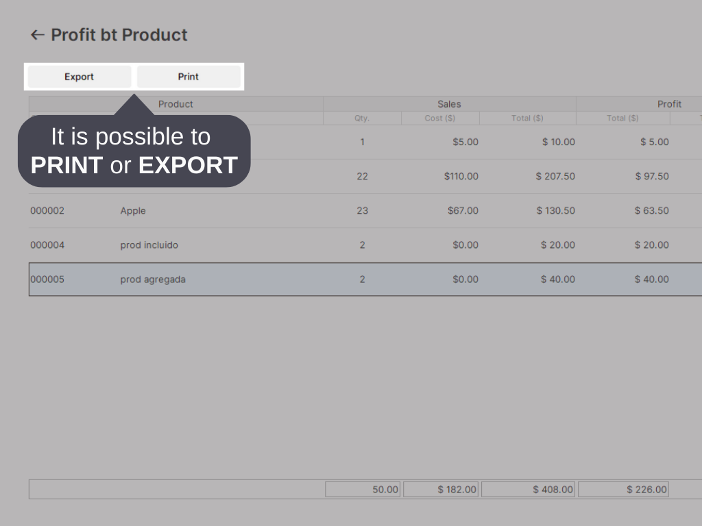 How to view profit by register menu