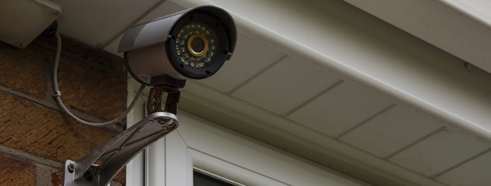 A picture of a CCTV camera installed at a home address in Sussex