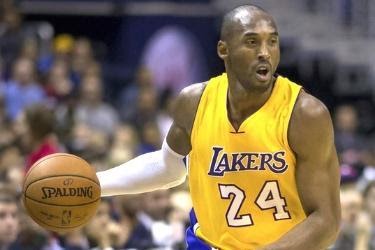Kobe Bryant playing for the Lakers