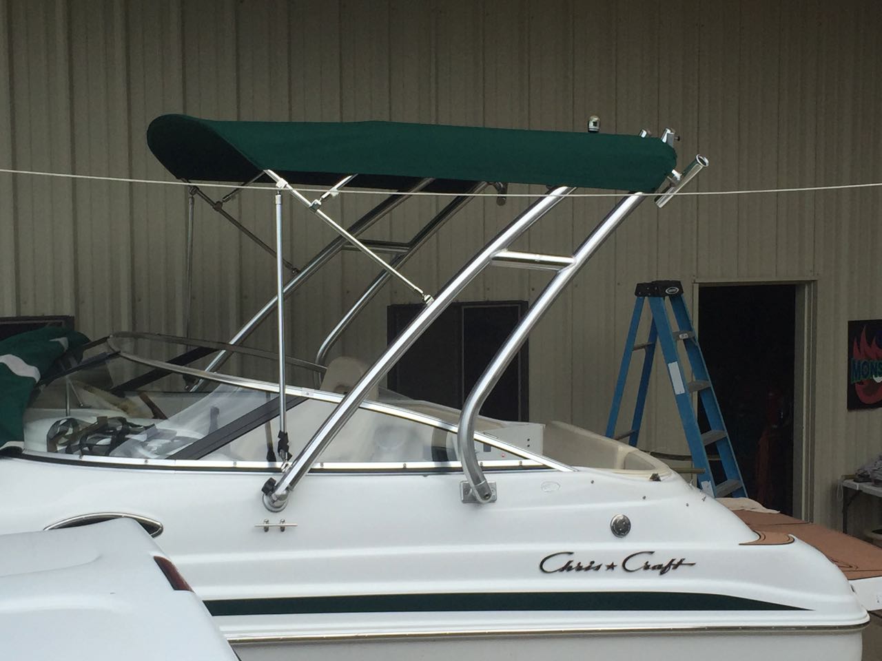 New Bimini top on Ranger Boat Featured Craig's Marine Canvas