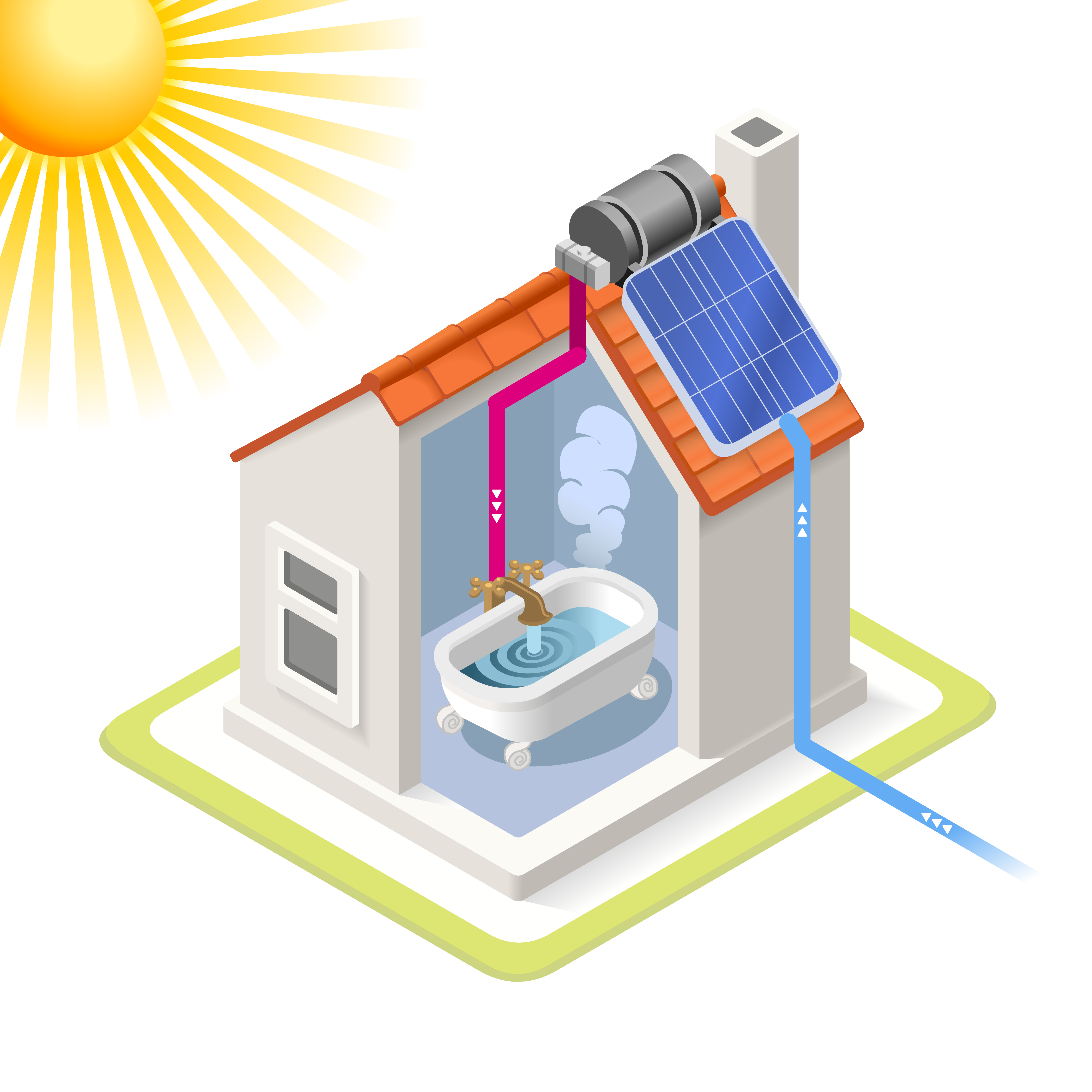 solar heating icon
