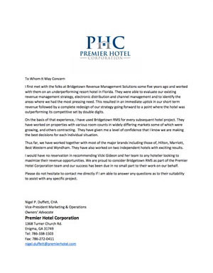 Nigel P. Duffet - Testimonial