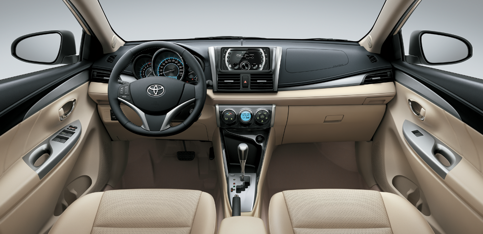 nội thất phía trong xe vios