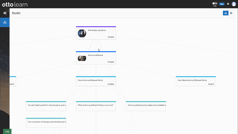 Gif: Example of module details - Intro to OttoLearn's Content Studio - OttoLearn Adaptive Learning