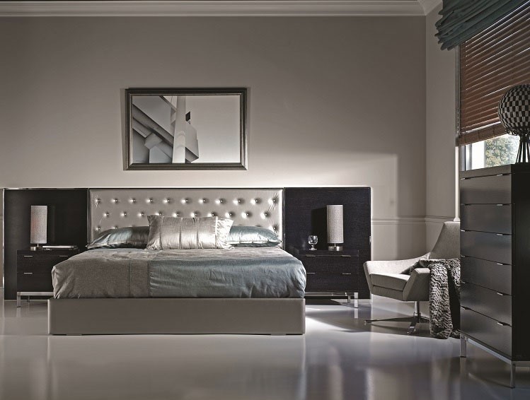 Bed chromeupholstered City > Bedroom Castle Furniture Design Center