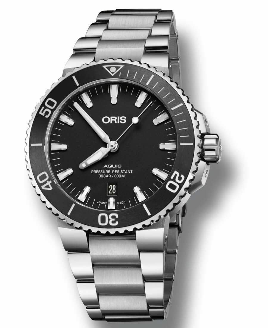 new oris aquis black dial