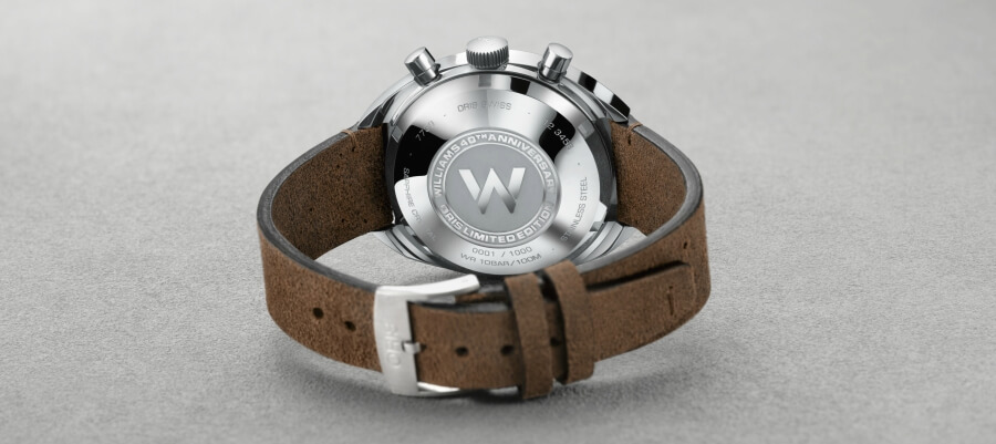 Williams 40th Anniversary Oris Limited Edition Case Back