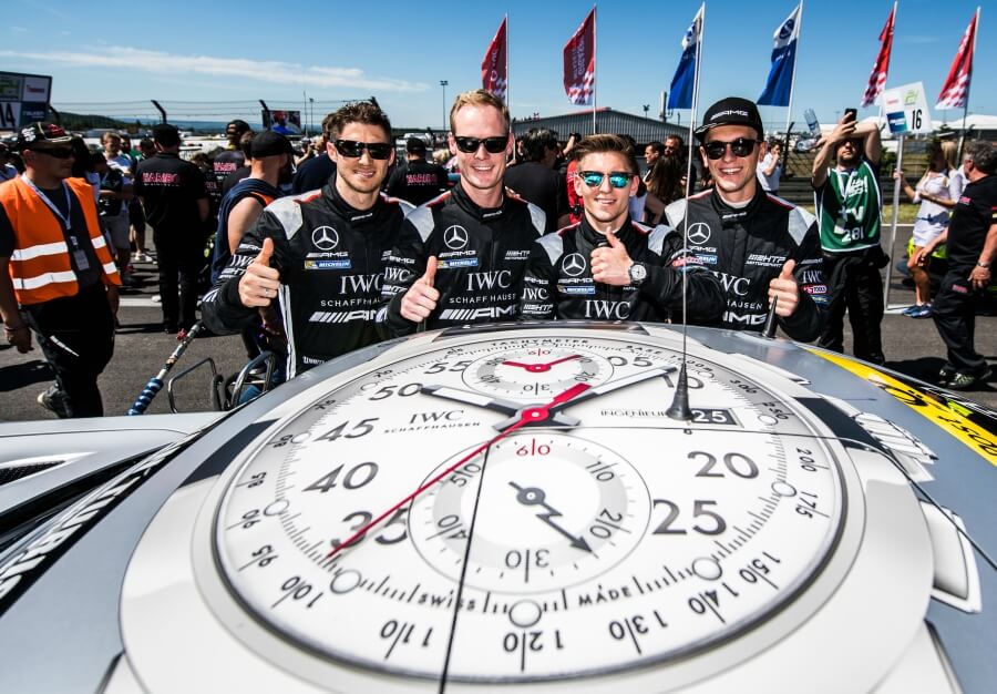 NUERBURG, GERMANY Edoardo Mortara, Edward Sandstroem, Maximilian Buhk and Dominik Baumann
