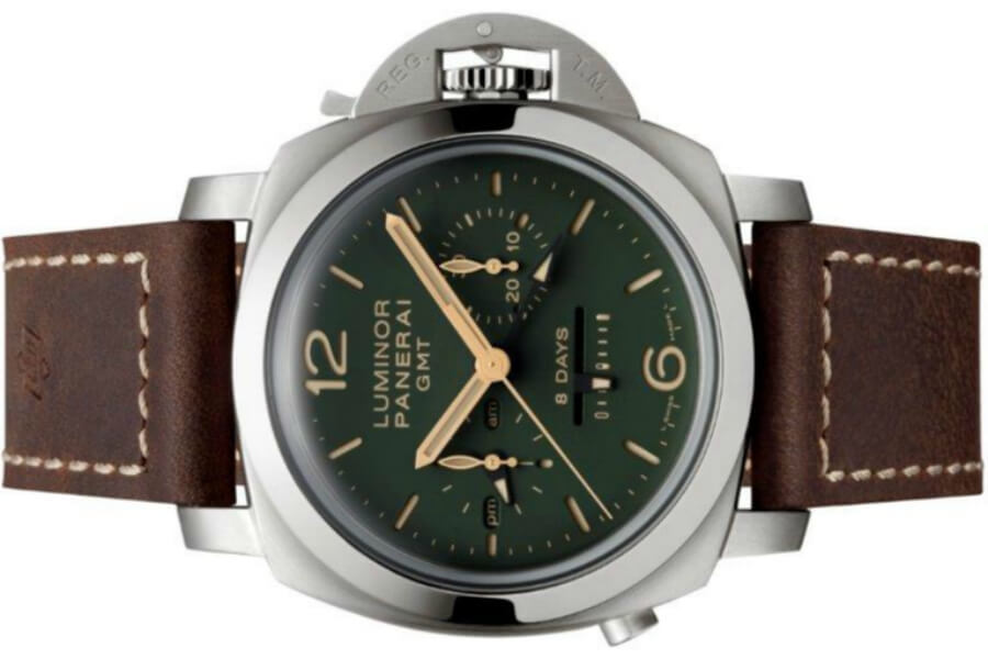Panerai Luminor 1950 Chrono Monopulsante 8 Days GMT Titanio
