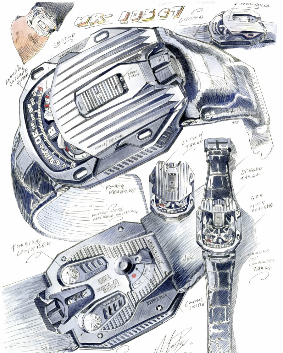 URWERK UR-105 CT Streamliner Drawing