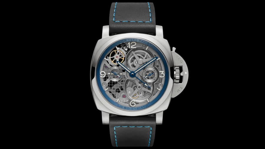 Panerai Lo Scienziato Luminor 1950 Tourbillon GMT Titanio 47mm