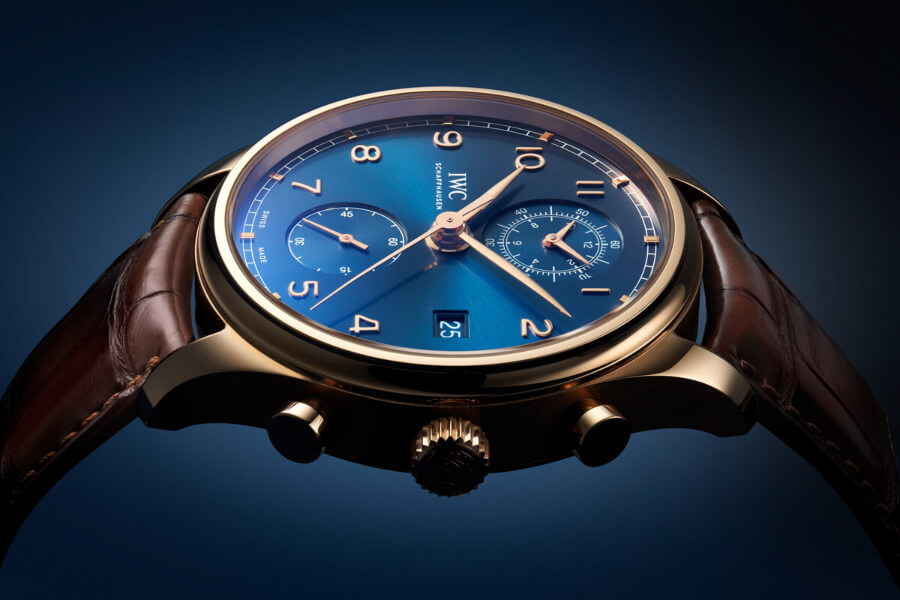 The New IWC Portugieser Chronograph Classic Bucherer Blue Editions