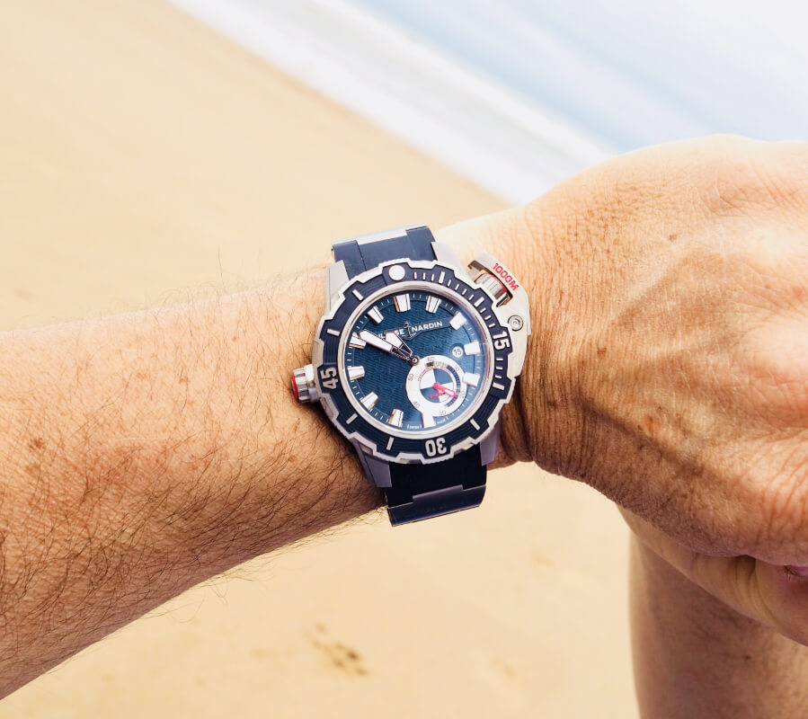 Alex Caizergues and his Ulysse Nardin’s Diver Deep Dive