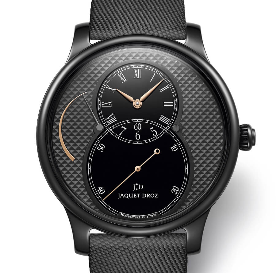 The New Jaquet Droz Grande Seconde Power Reserve Ceramic Clous De Paris