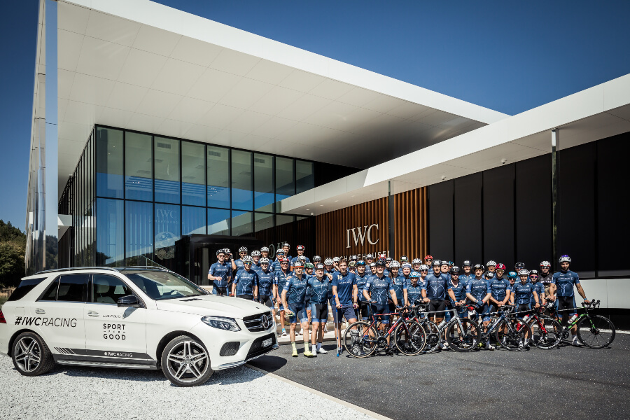 IWC employees on bike