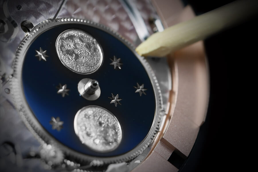 Jaquet Droz moon phase Gold