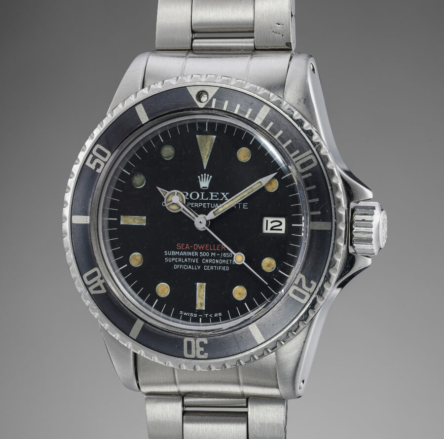 Rolex “Single Red” Sea-Dweller Prototype with no Helium Valve Ref. 1665