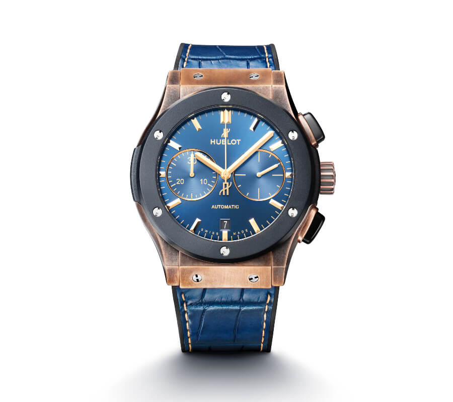 Hublot Classic Fusion 45mm Chronograph Bronze Bucherer Blue Edition