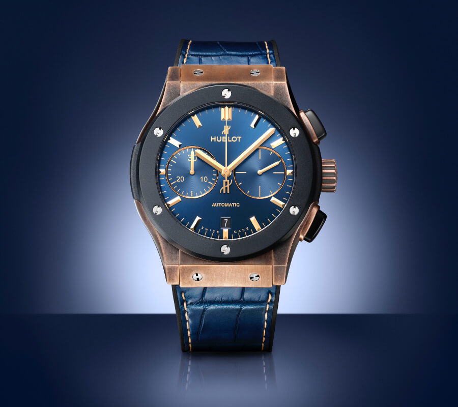 Hublot Classic Fusion 45mm Chronograph Bronze Bucherer Blue Edition