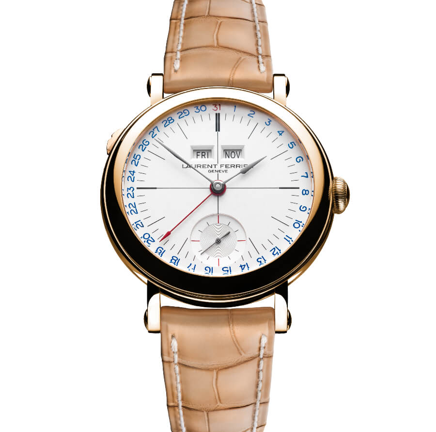 Laurent Ferrier Galet Annual Calendar School Piece Opaline Black & White