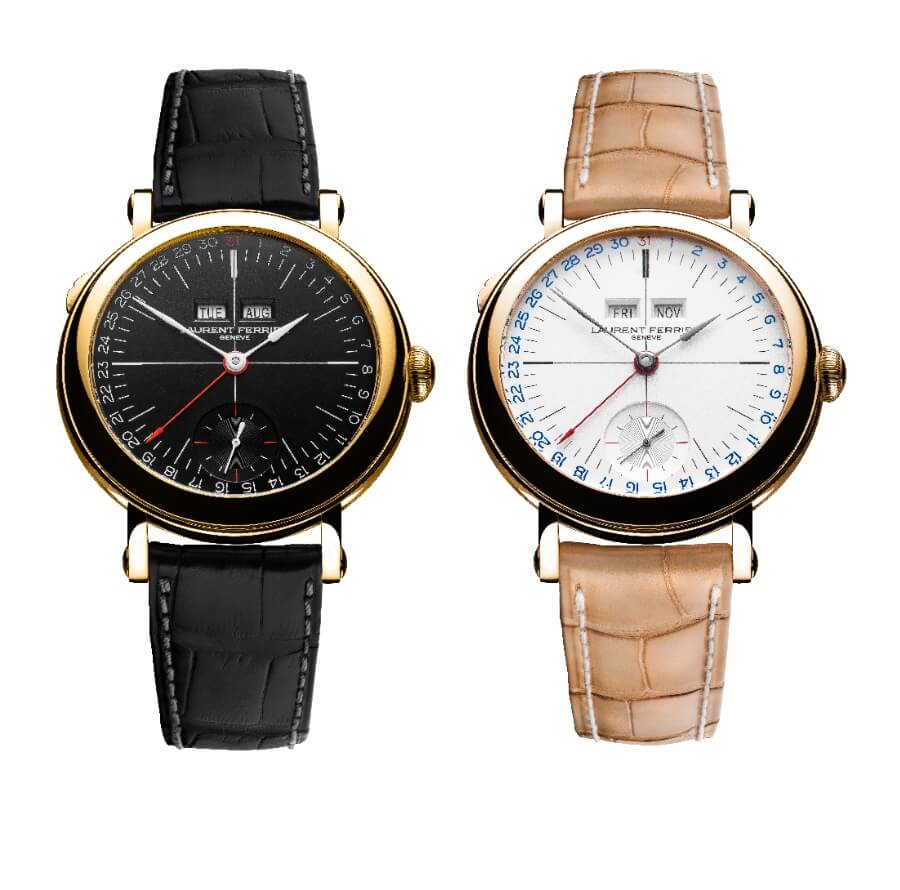 The New Laurent Ferrier Galet Annual Calendar School Piece Opaline Black & White