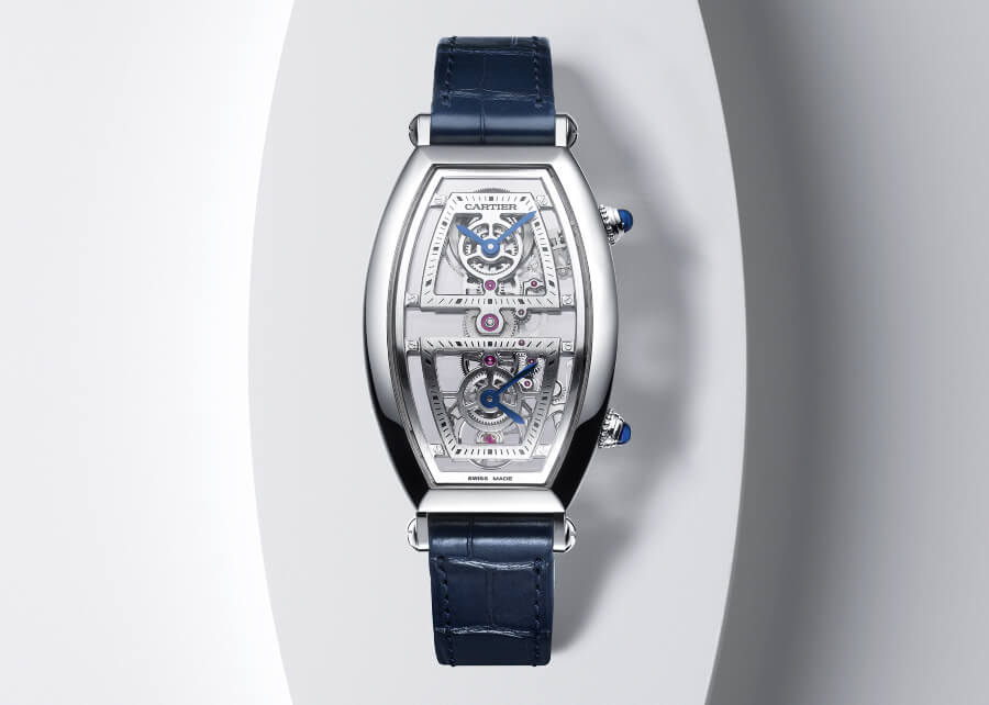 Cartier Prive Tonneau Large Model Skeleton Dual Time Zone