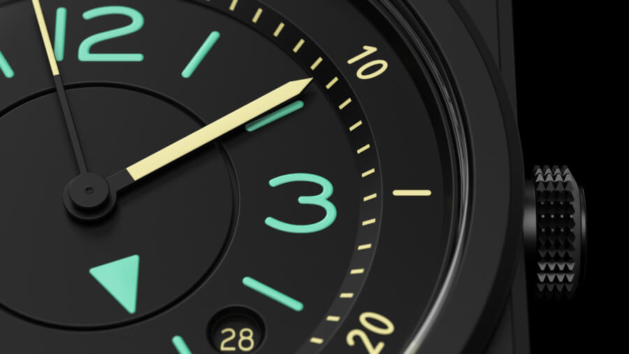 Bell & Ross BR 03 Bi-Compass Dial