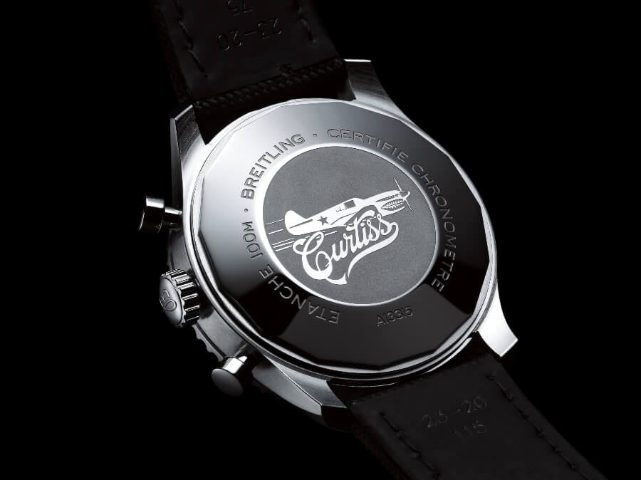 Breitling Aviator 8 Chronograph 43 Curtiss Warhawk CaseBack