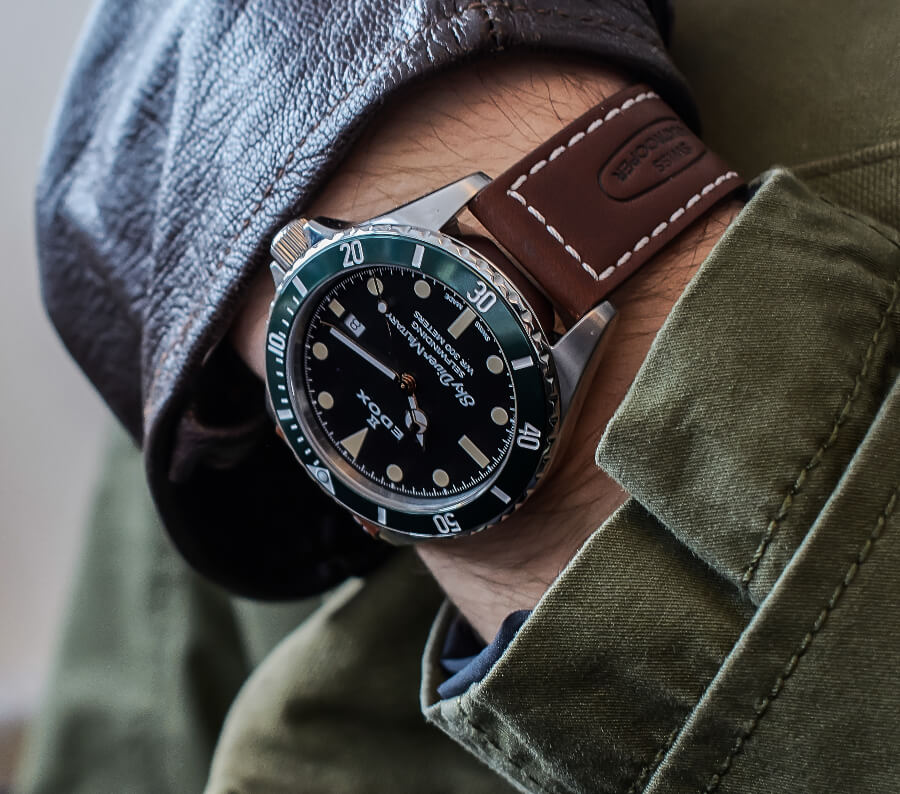 Diver Watch Green Bezel