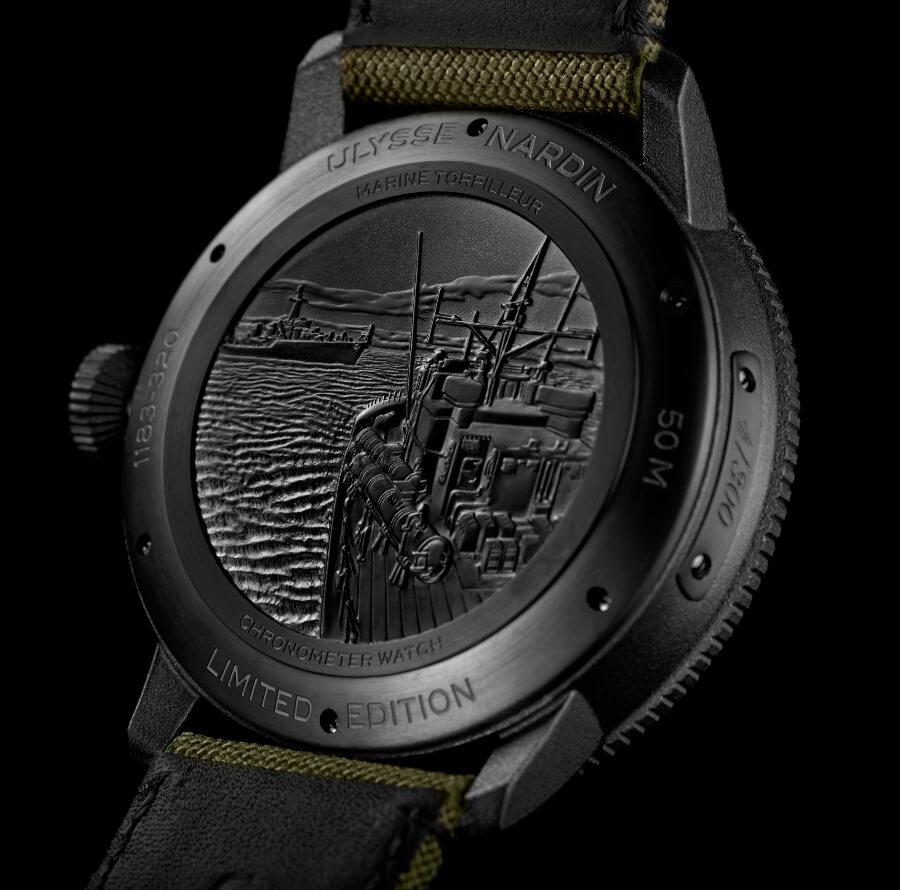 Ulysse Nardin Marine Torpilleur Military Case Back
