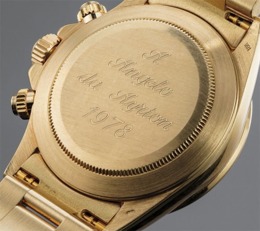 Rolex Cosmograph Daytona offered by Ayrton Senna to Angelo Parrilla