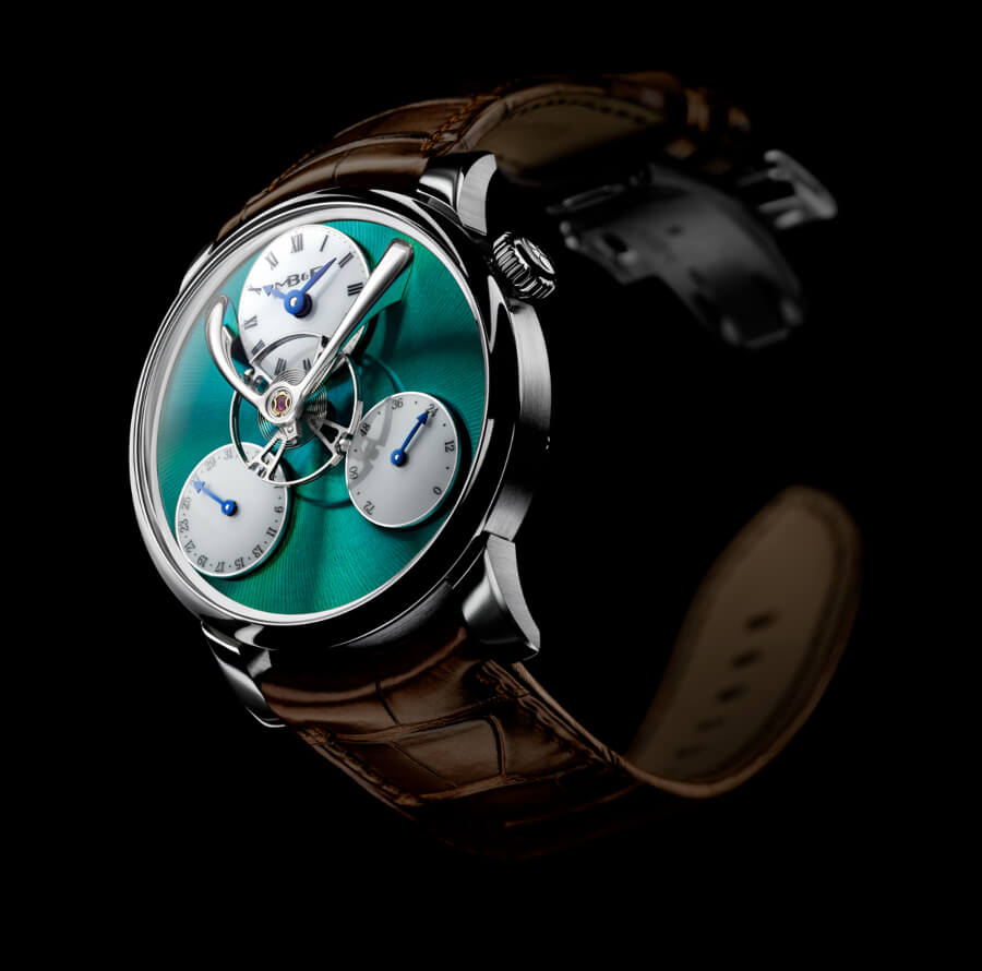 The New MB&F Legacy Machine “Split Escapement” Titanium Green
