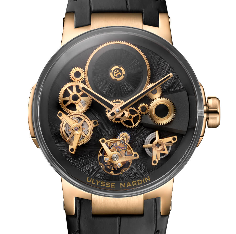Ulysse Nardin’s Executive Tourbillon Free Wheel Straw Marquetry