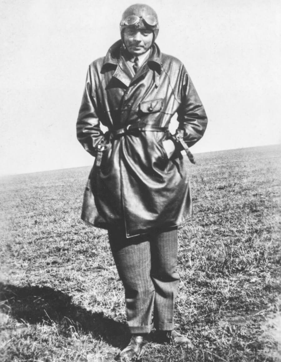 Antoine de Saint Exupéry in his pilot’s uniform at the Pacheco Air base in Buenos Aires, Argentina, 1929/1931