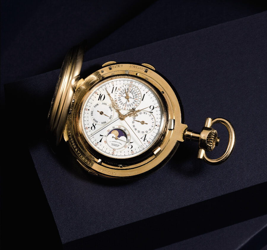 A. Lange & Söhne: Pink gold hunting cased clock watch