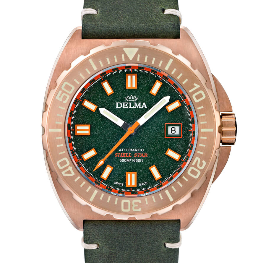 Delma Shell Star Bronze Geen Dial watch