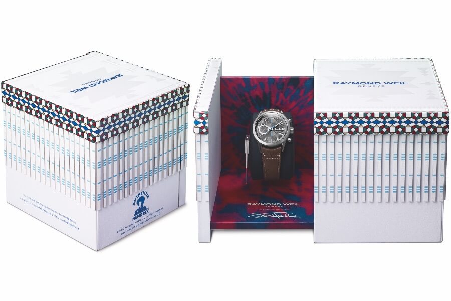 Raymond Weil Freelancer Jimi Hendrix Limited Edition Box and papers