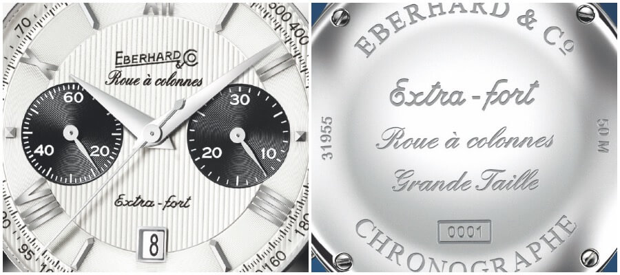 Eberhard & Co. Extra-fort Grande Taille Roue à Colonnes