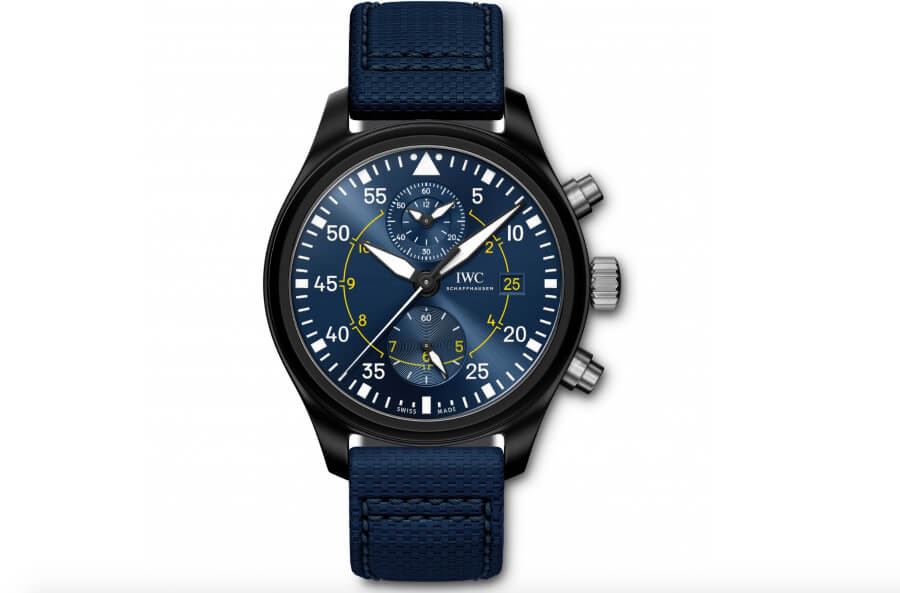 IWC men watch blue dial